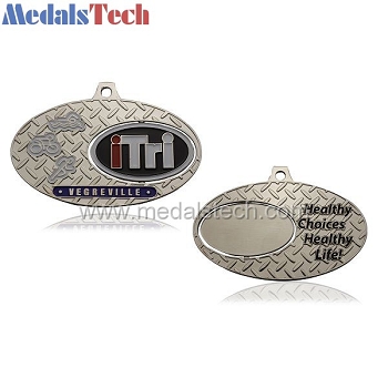 Oval shape unique silver medals