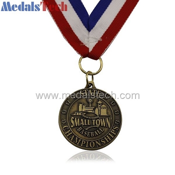 Die struck iron round medals