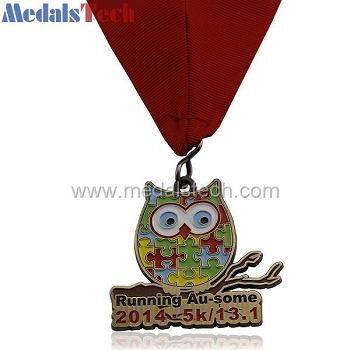 Custom cheap metal cute medals with lanyards