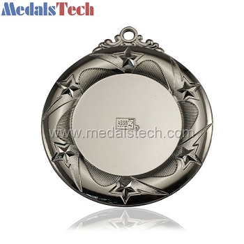 Round shape cheap custom silver medals for sports