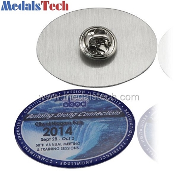 Custom cheap aluminum novelty offset print lapel pin