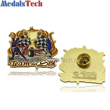 Gold plating cheap custom soft enamel lapel pins