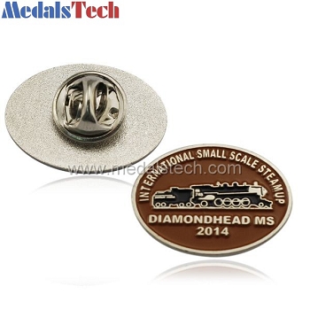 Oval shape cheap unique souvenir lapel pins