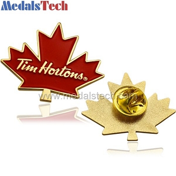 promotional beautiful custom leaf shape lapel pins