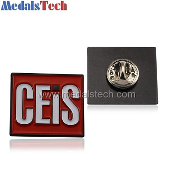 Rectangular shape cheap black nickle plating lapel pins