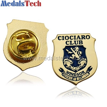 Customized gold plating cheap lapel pins for club