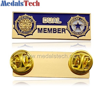 custom rectangular gold plating unique american legion lapel pins