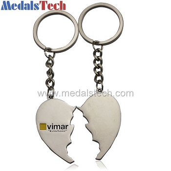 High quality novelty cheap silver lover keychain