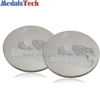 Hot sale round cheap silver challenge coins