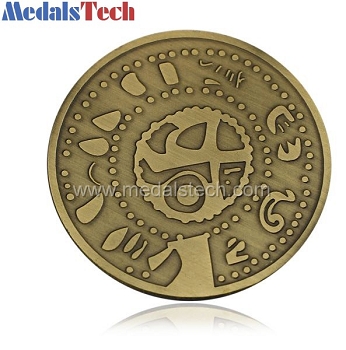 Custom cheap unique antique gold challenge coins