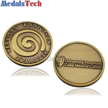 High quality cheap university antique bronze challenge coins