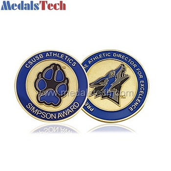 Gold plating cheap custom challenge coin award