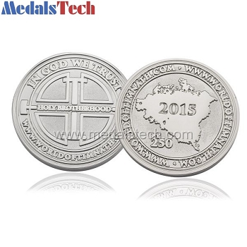 Hot sale promotional custom made silver challenge coins