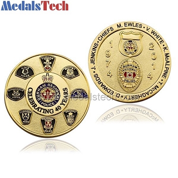 Personalized cheap unique wholesale police challenge coins