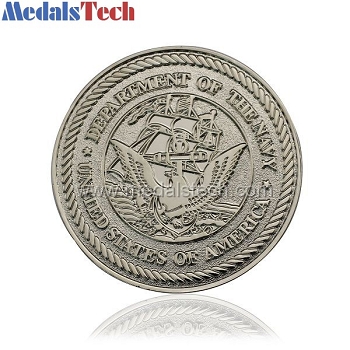 High quality novelty unique silver navy challenge coins