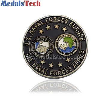 Custom souvenir US naval forces challenge coins