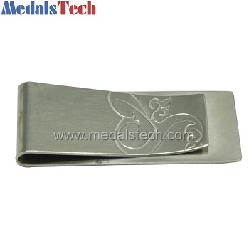 Stainless steel high quality stamped logo money clips
