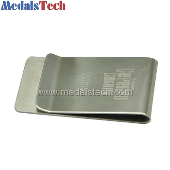 Promotional cheap stainless steel laser engraved money clips