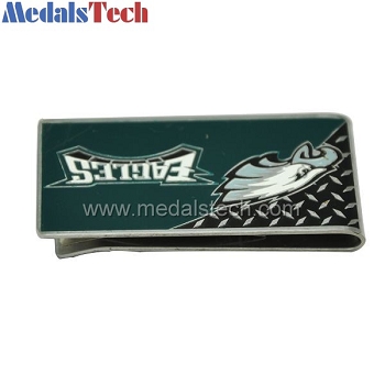Top quality metal custom soft enamel money clips with eagle logo