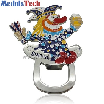 High quality soft enamel metal clown bottle openers