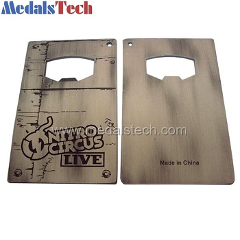 Znic alloy custom credit card bottle opener