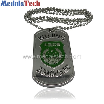 znic alloy multicolor logo custom  dog tag