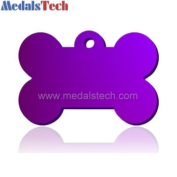 printed  shaped anodized  dog tag