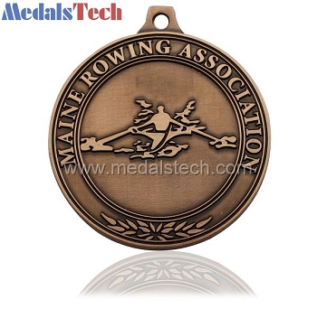 znic alloy die cast antique copper rowing medals