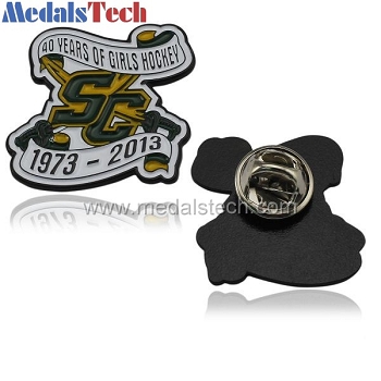 High quality unique black plating custom hockey lapel pins
