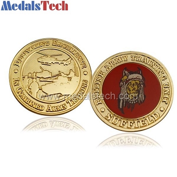 High quality die struck iron cheap gold challenge coins