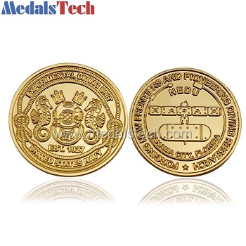 Hot sale cheap round wholesale gold challenge coins