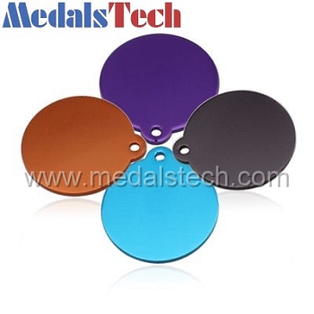Round cheap aluminum anodized pet tags